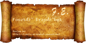 Fosztó Erzsébet névjegykártya